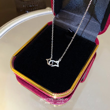 韩版鱼你相伴项链配饰女百搭锁骨链轻奢小众设计感双鱼冷淡风颈链