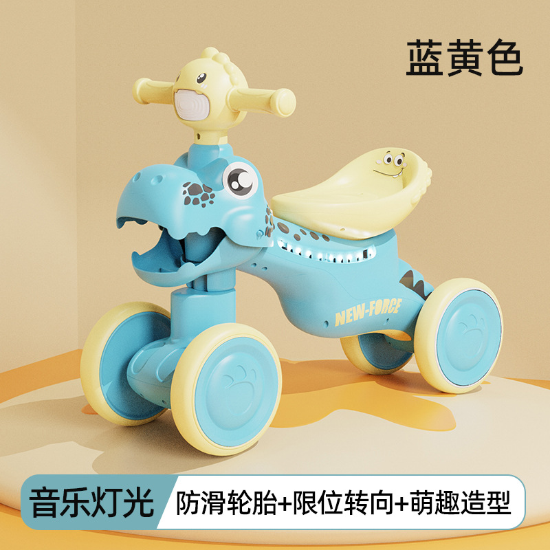 Patina de dinosaurio para niños patina de 1 - 3 años andador patina de torsión patina anti-rollback patina para niños