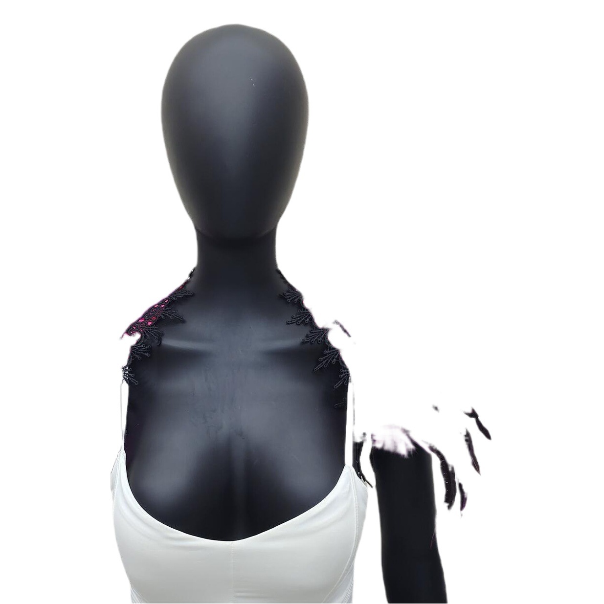 Section 2 Lace Lace Feather Shawl Amazon Halloween Masquerade Costume Accessories Fake Collar