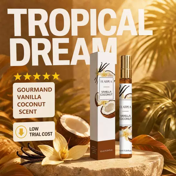 Cross-Border Light Coconut Vanilla Spray Perfume 10ml Long-Lasting Fragrance Perfume with Refreshing Fruity Scent to Soothe the Mood, in Stock