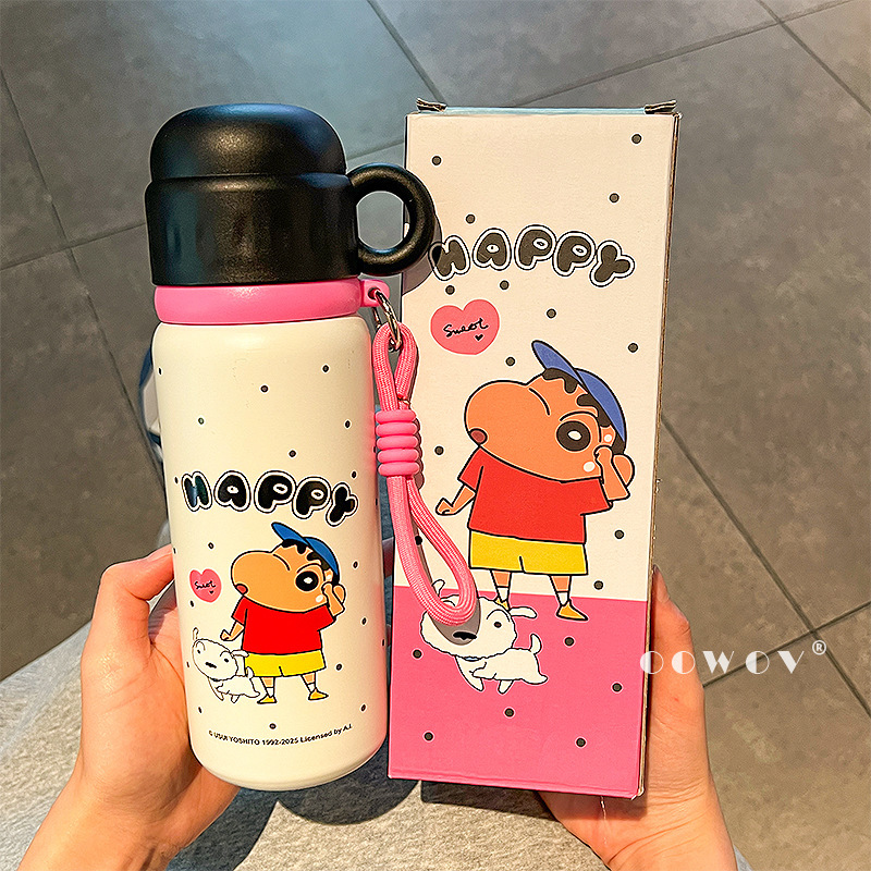 クレヨンしんちゃん 大容量 高価値 ステンレス製魔法瓶カップ 漫画ウォーターカップ かわいい学生ポータブルカップ|undefined