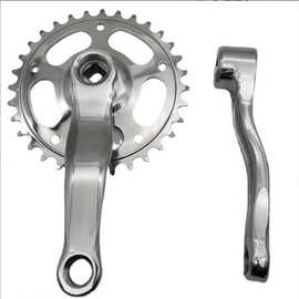 批发电动车牙盘曲柄 127型32牙盘镀光轮盘曲柄链轮配件