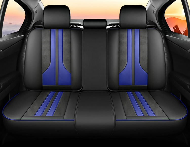 Car Nappa Leather Full-Coverage Seat Cushion, All-Season Universal Model, Light Luxury High-End Car Seat Cushion, Seat Cover, Protective Cover