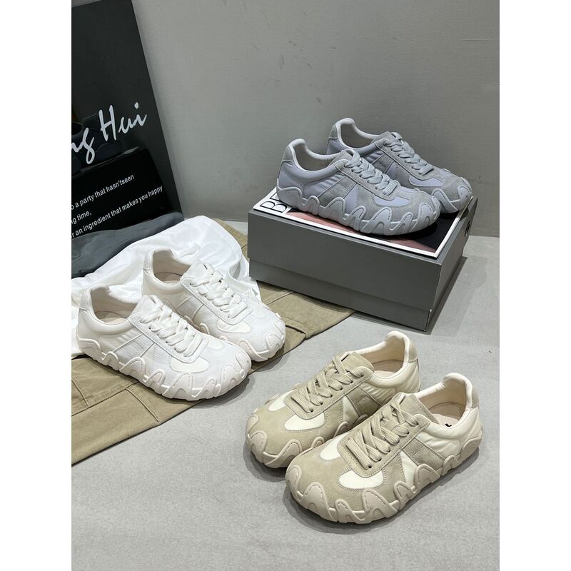 Western Impression 2026 Spring New Genuine Leather Retro Round-Toe Casual Thick-Soled High-Top Lace-Up Sports German Training Shoes for Women Western Impression 2026 Spring New Genuine Leather Retro Round-Toe Casual Thick-Soled High-Top Lace-Up Sports German Training Shoes for Women