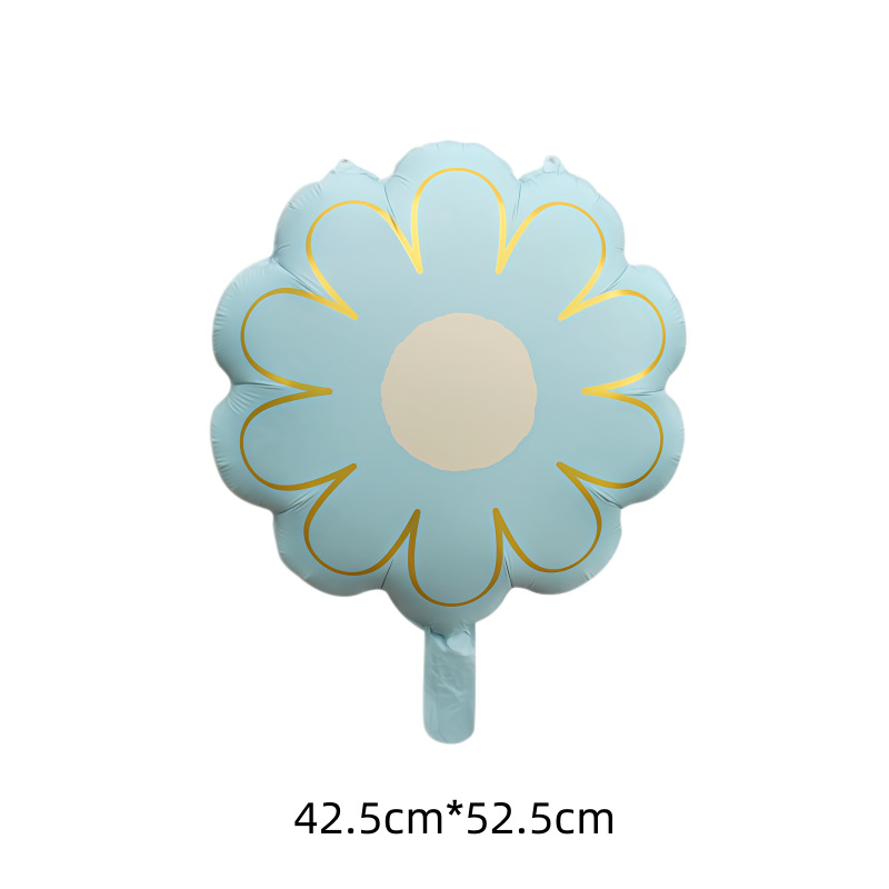Globos de aluminio con diseño de margaritas blancas estilo Instagram, accesorios fotográficos mate, decoración de cumpleaños, girasoles, arreglo para el 1 de mayo y el 1 de junio.