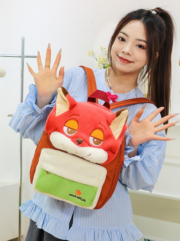 漫画トラベルマスタークレイジー動物城ニックジュディランドセルウィニグマかわいい大容量ぬいぐるみバックパック|undefined