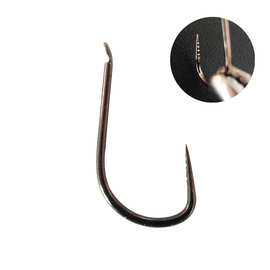 散装蛇腹切针新关东无倒刺鱼钩黑坑鲤鱼罗非高碳钢钓鱼渔具垂钓品