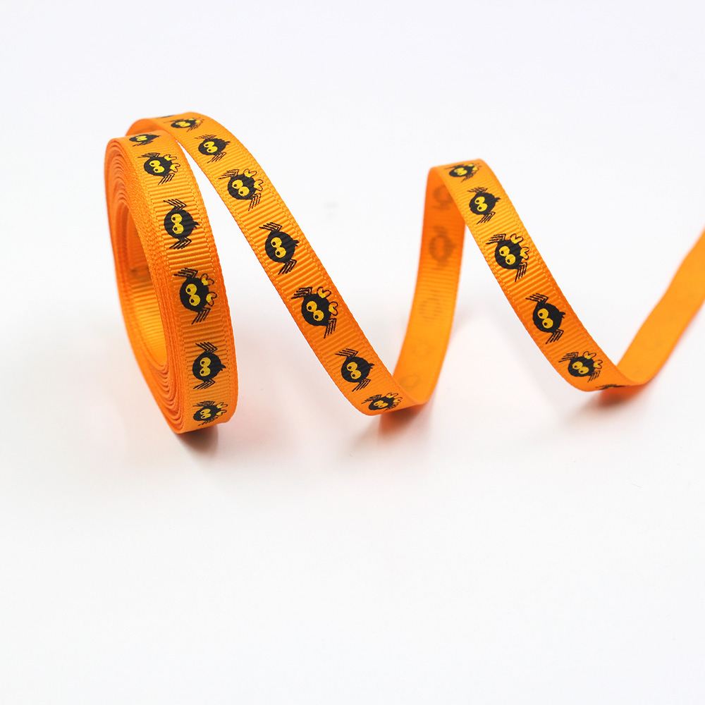 10mm cinta Halloween FIESTA DE Halloween escena decoración arco tocado material letras inglesas cinta de color sólido