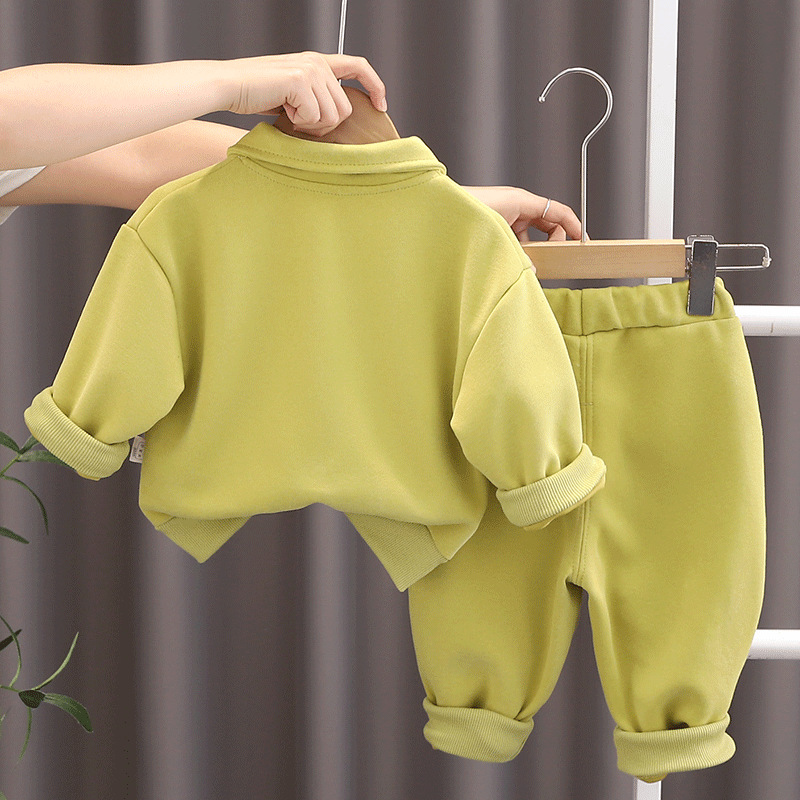 Børnetøj til drenge og piger 2024 ny baby forår og stil western-style jakke efterår sportssæt i to dele_voghion.com