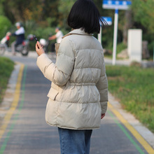 2024基本款休闲修身欧美高端时尚收腰西装领羽绒服工作服保暖外套