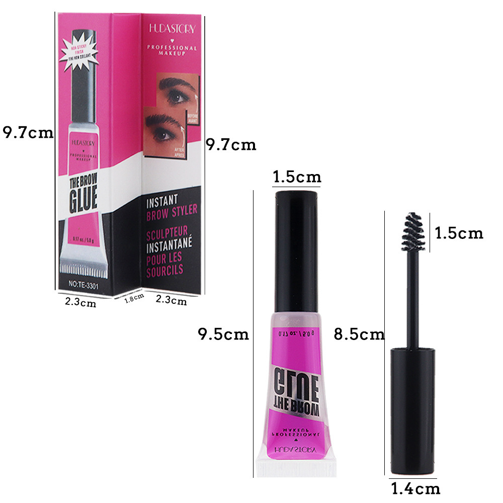 huda story Shaping Eyebrow Gel: Transparent water-resistant eyebrow shaping glue, natural, long-lasting and three-dimensional eyebrow gel Item Picture