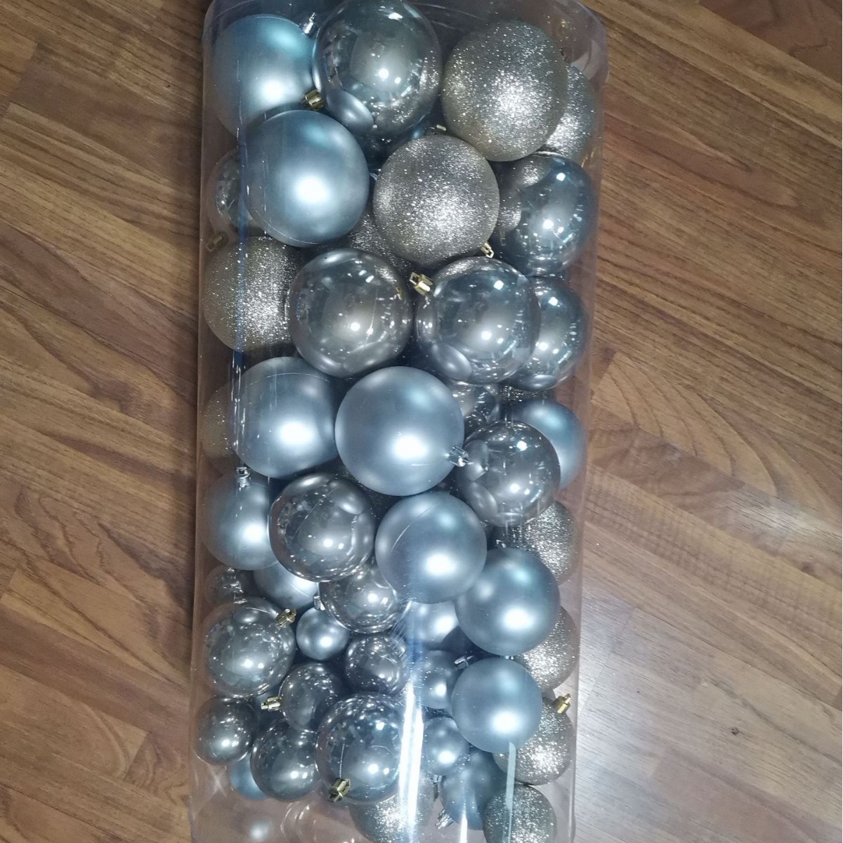 4CM 6CM 8CM 10CM Bolas de Navidad de plástico colgantes de árbol de Navidad decoraciones navideñas