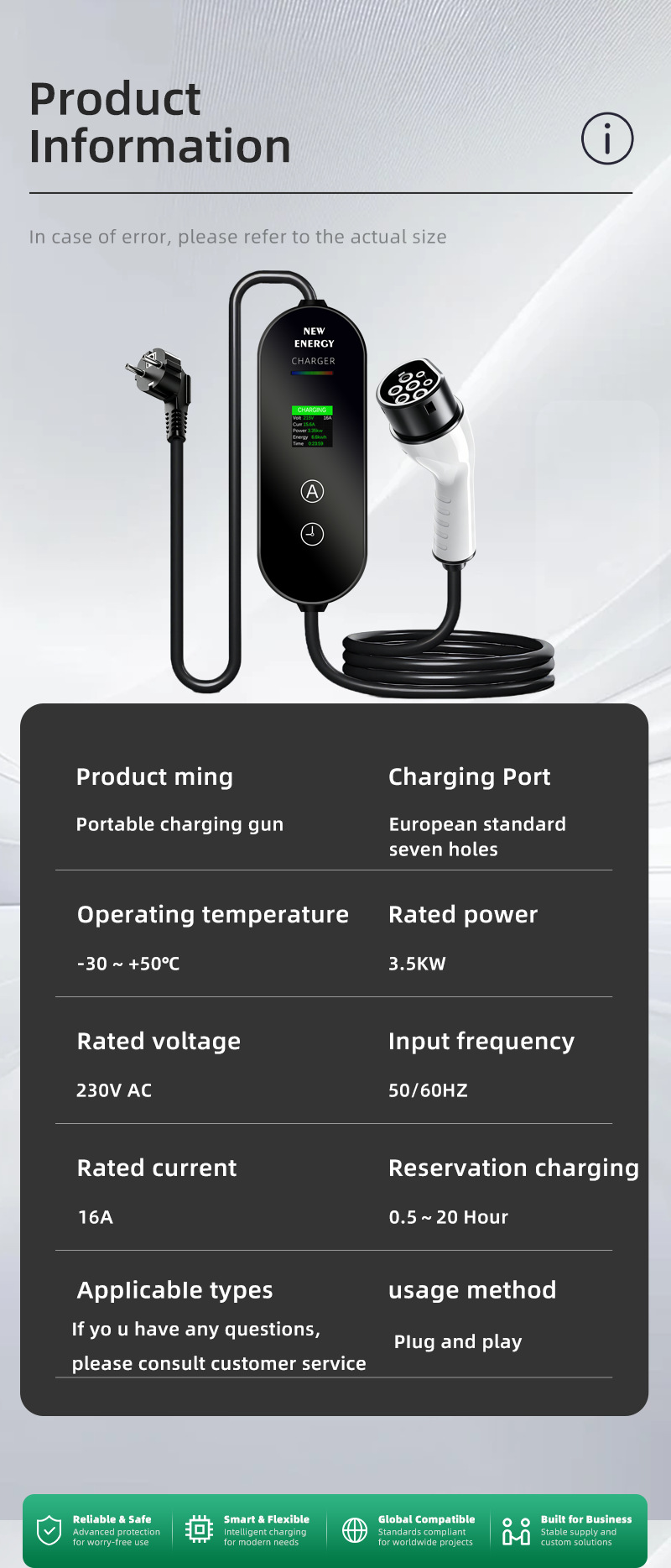 Cee European Standard Type2 Ac Charging Gun Australian Standard Industrial Plug 32A7Kw Electric Vehicle Ccs2 Smart Fast Charging
