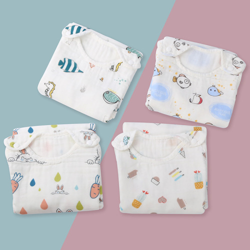 High-density four-layer pure cotton washed gauze sleeping bag baby anti-kicking quilt cloak air conditioning quilt small and large optional