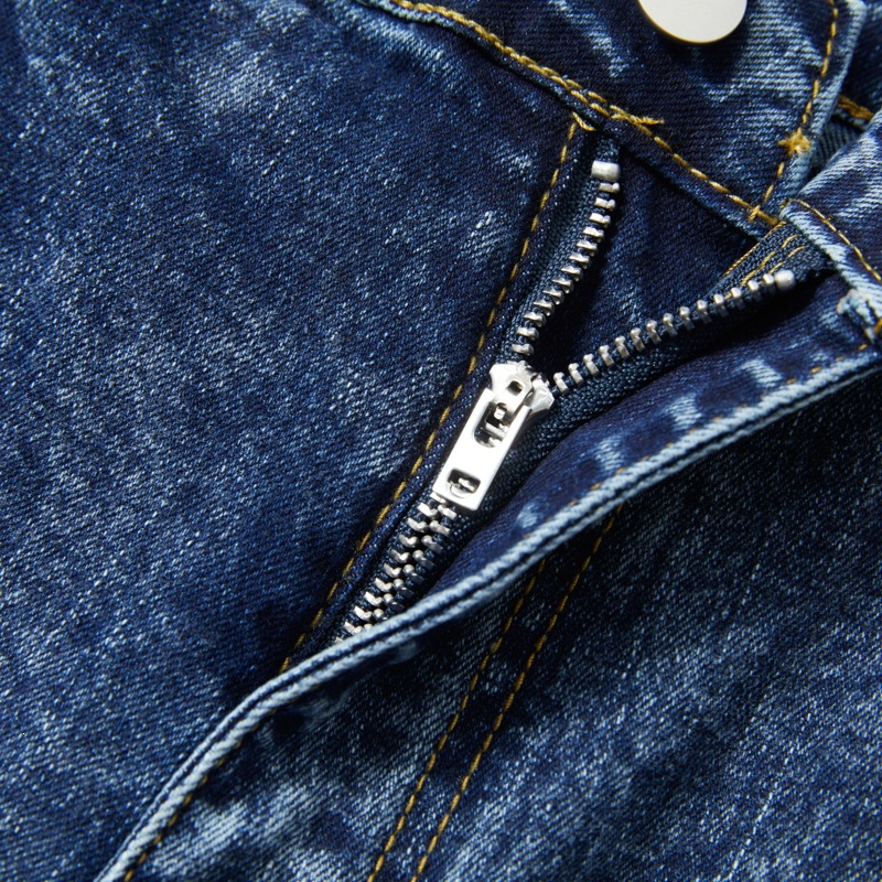 Men's Washed Patchwork Flared Jeans High Street Style New American Exclusive Vibe Denim_viptrois.com