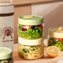 玻璃饭盒可微波炉加热带盖密封小便当碗餐盒食品级带饭汤盒保鲜盒