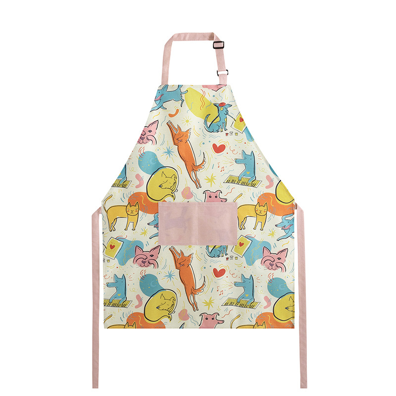 Tigre Año Nuevo en línea celebridad cocina delantal de cocina moda ropa de trabajo a prueba de aceite mono de los hombres de estilo coreano vestido de Liga