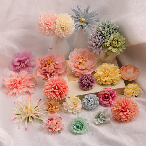 Gothic Chinese Hanfu Headpiece, Bamboo Style Silk Flower Hair Accessories, Handmade Hairpins for Photoshoots and Performances, Simulated Flowers