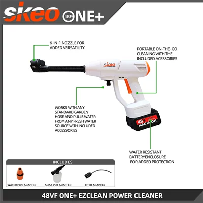 Electric Car Wash Water Gun Portable: High pressure car wash water gun