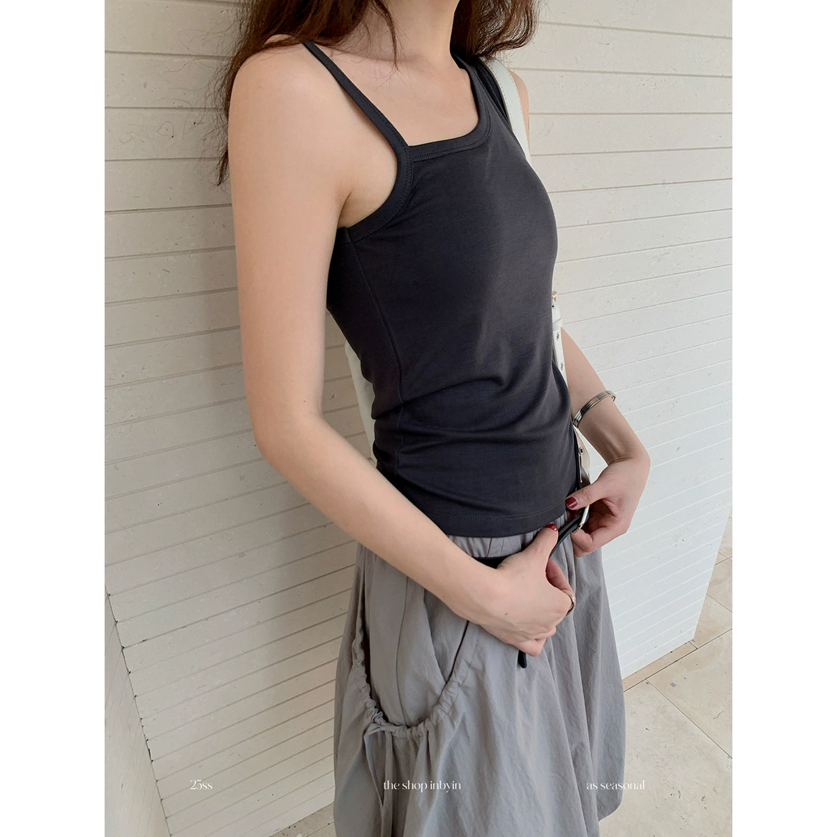 Yienou inbyin асимметричная сексуальная майка с косыми плечами, верхняя одежда, короткий тонкий дизайн без рукавов, топ