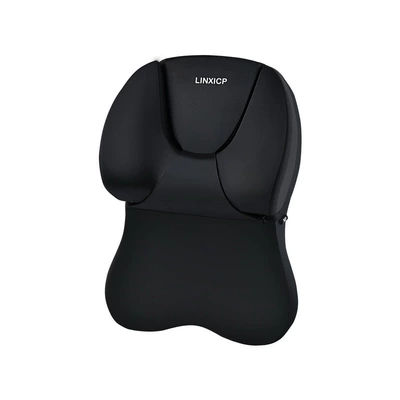 Space memory foam height adjustable U-shaped car headrest lumbar support can be fixed special car pillow backrest (Headrest) - cool-black-leisureone-headrest-height-adjustable