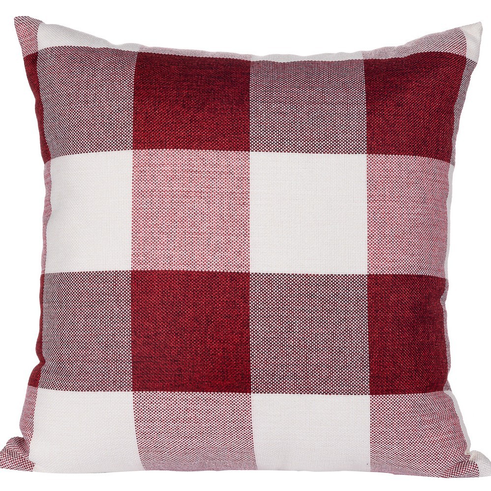 Liza. red and white large plaid