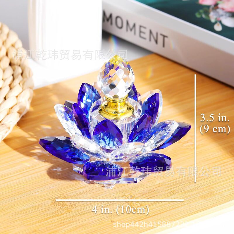 Creative Crystal Lotus perfume bottle decoration home decoration factory wholesale living room desk decoration crafts Creative Crystal Lotus perfume bottle decoration home decoration factory wholesale living room desk decoration crafts