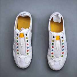 日系原宿风经典老虎鞋免系带懒人鞋一脚蹬半拖夏秋小白鞋女款板鞋