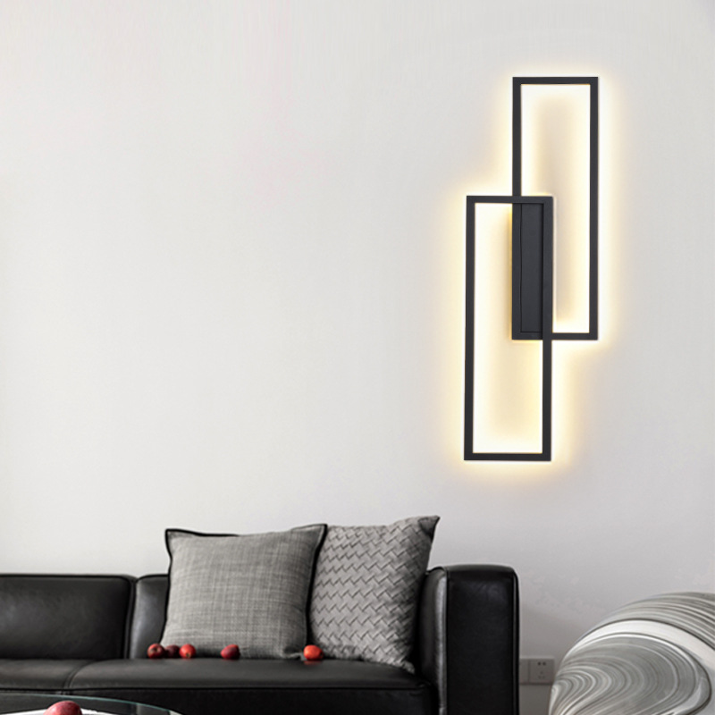 壁灯墙灯 2022年新款简约现代沙发背景墙灯创意极简卧室床头灯饰|ru