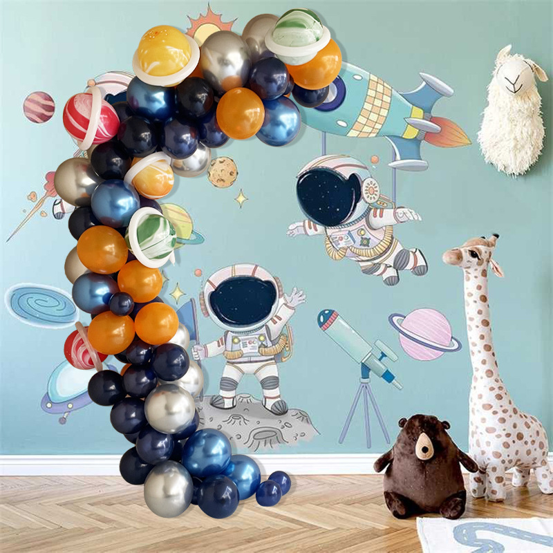 M marca de látex cumpleaños globo decoración Spaceman globo cadena tienda apertura escena diseño kindergarten globo arco