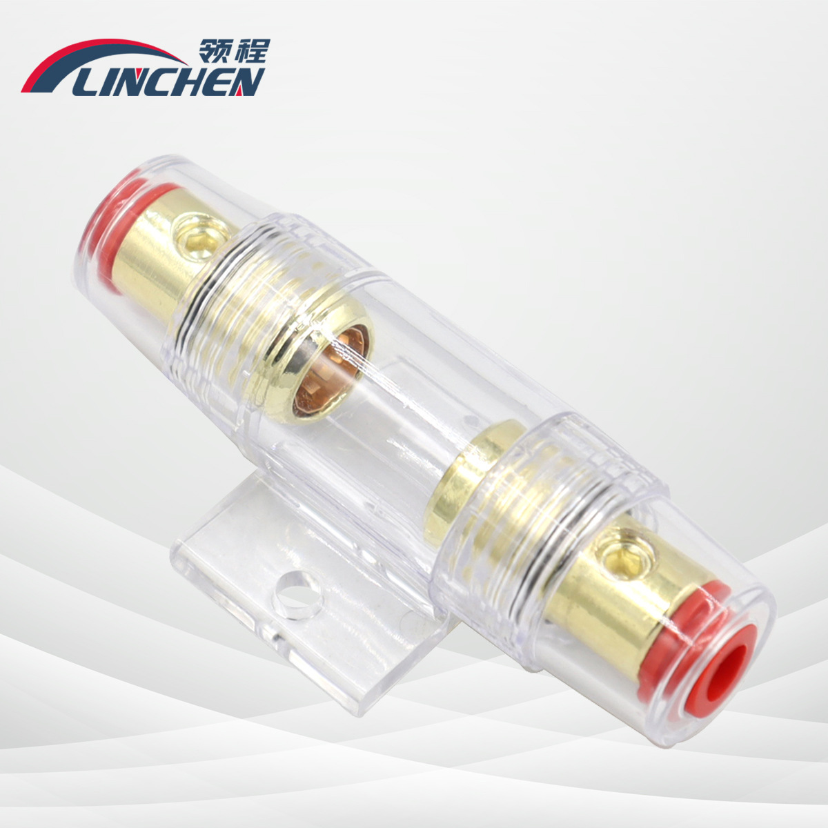 汽车音响改装镀金保险管透明管装保险胆断熔器AGU保险丝座保险盒