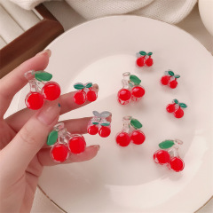 可爱滴油樱桃小抓夹超仙甜美少女心发夹发饰刘海碎发侧边顶夹发卡