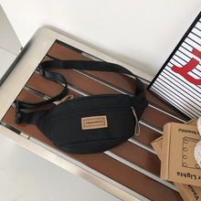 新款大容量帆布腰包户外休闲多层彩色斜挎包时尚运动韩版潮流包