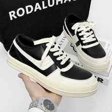 RO低帮厚底大头帆布鞋男cleanfit通勤德比鞋美式奶香底休闲板鞋潮