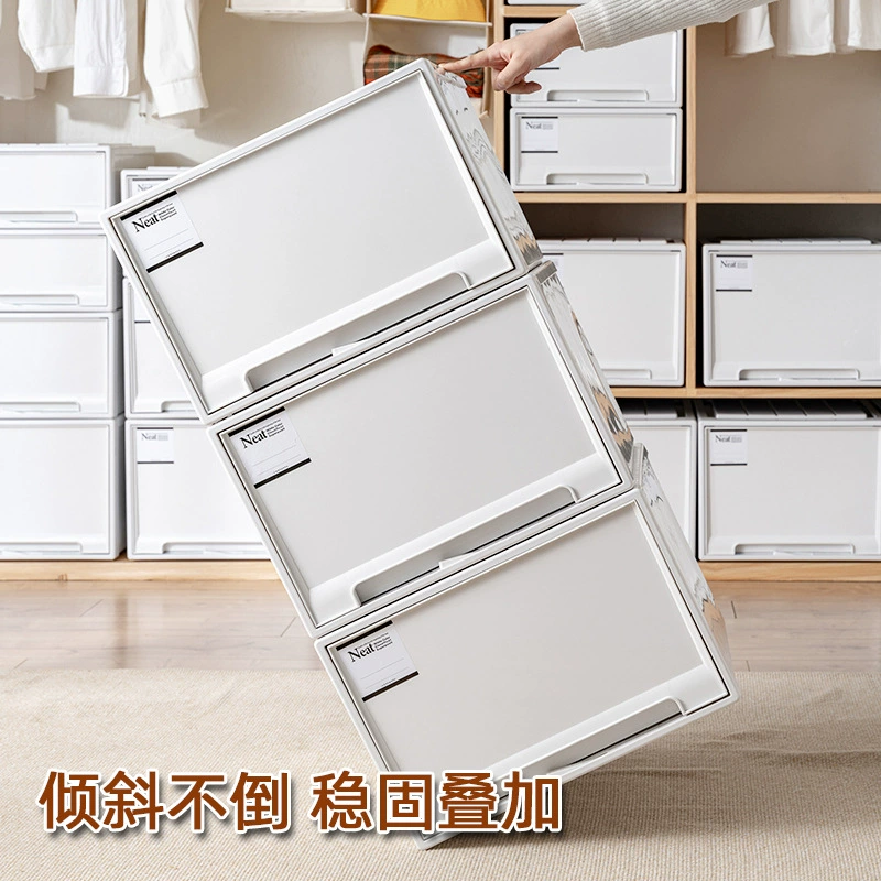 Japanese-Style Storage Box Set, Stackable Drawer System, Multiple Sizes (5–53L), Privacy or Transparent