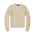 Sweater round neck beige white label
