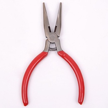 4,5 pulgadas de imitación de forja de fundición mini alicates de plástico puntiagudo alicates diagonales alicates de hierro fundido alicates de la joyería