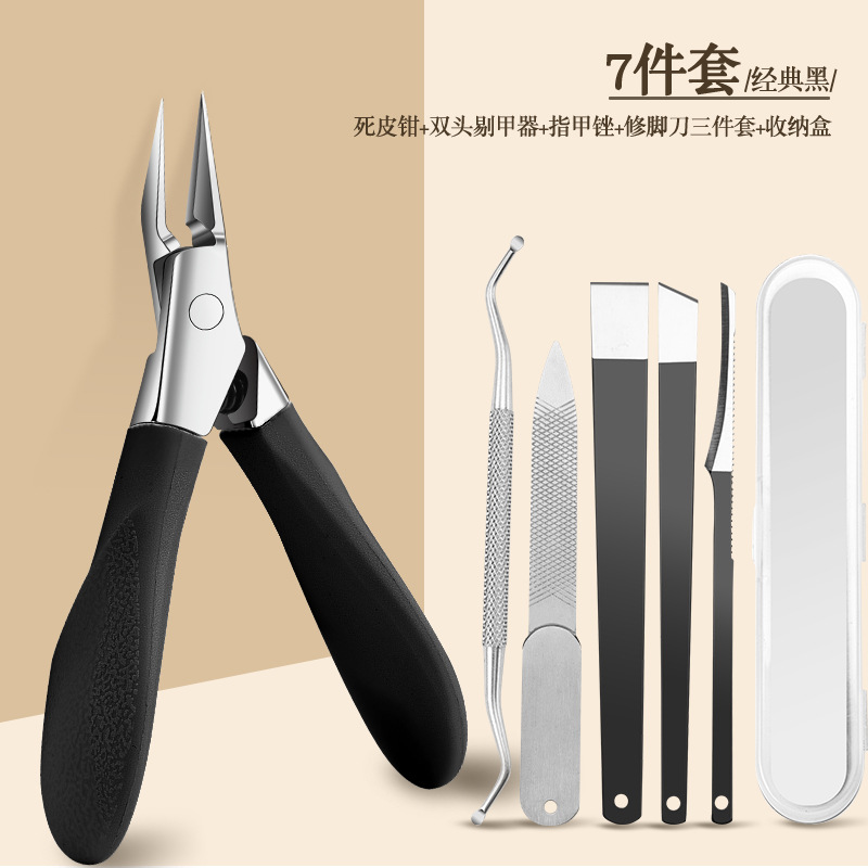 Transfronteriza spot al por mayor tijeras de piel muerta de silicona acero inoxidable manija tijeras de corte de color alicas herramientas de recorte