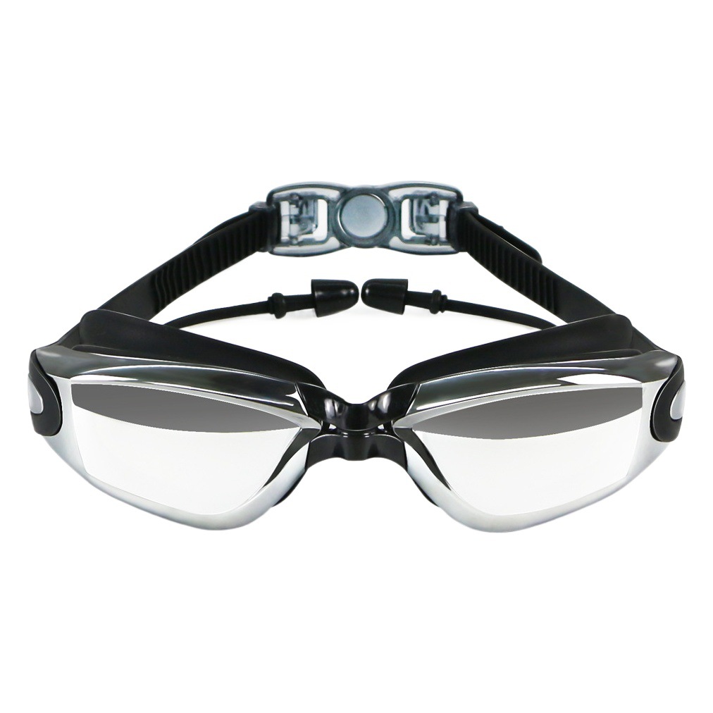 Large frame swimming goggles HD anti-fog waterproof large field of vision myopia swimming goggles men and women electroplating swimming glasses manufacturers wholesale