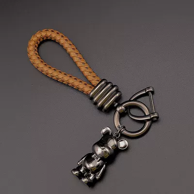 Other Automotive Interior Supplies pendant car rabbit jewelry key - seventh-generation-brown-rope-gun-buckle-black-building-block-bear-free-d-buckle