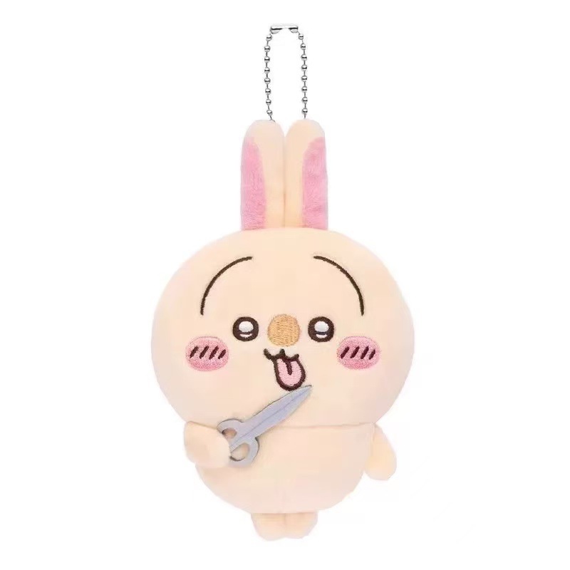 日本の新しいかわいい自虐的なクマのゴム製賞品舐めナイフウサキぬいぐるみガールハートペンダントギフト|undefined
