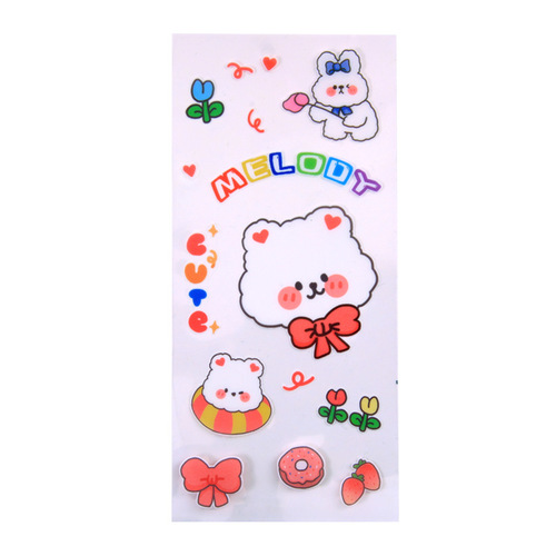 Korean version of cute girl stickers cartoon student stationery water cup mobile phone daily stickers diy decorative stickers
