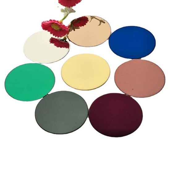 Sapphire blue stainless steel blank metal 40 breastplate stamping disc 50 round base laser temporary stop plate