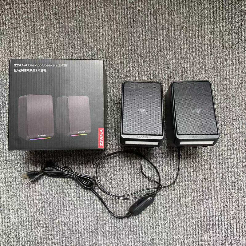 ZYAMA征馬ZM38コンピュータスピーカーUSB有線コンピュータ小型音響デスクトップノート木製対箱|undefined