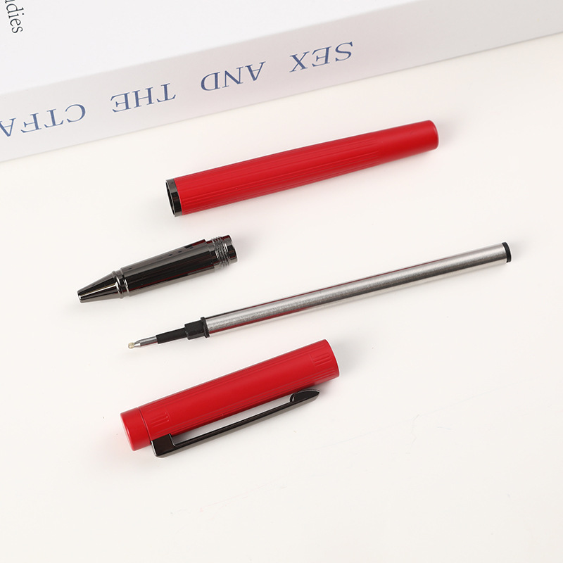 Pluma estilográfica de metal de alta gama Regalo grabado personalizado Pluma de firma de metal Conferencia de negocios simple Bolígrafo de impresión log