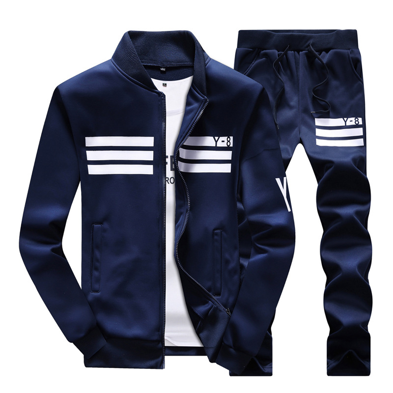 Traje de suéter deportivo casual de manga larga para jóvenes, nueva ropa deportiva de primavera y otoño para hombres con un hermoso abrigo