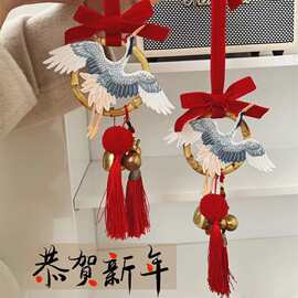 2025新年装饰创意仙鹤葫芦挂件入户门挂过年春节挂饰新房乔迁礼品