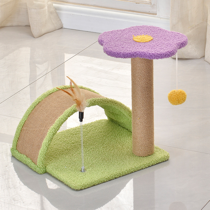 과일 녹색 다리 + 보라색 꽃