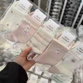 裕淳26新款女士春夏网眼中筒运动袜 日韩系小清新学院风学生棉袜