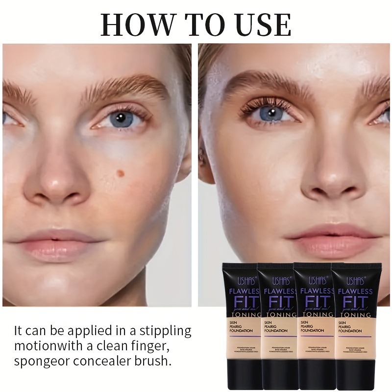 USHAS comercio exterior europeo y americano transfronterizo 4 colores corrector impermeable base líquida reparadora para cubrir las ojeras y aclarar el tono de la piel